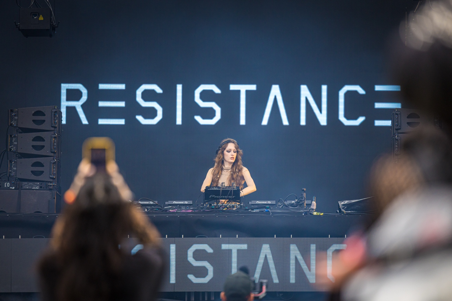 DJ Tasia performing on the Resistance stage